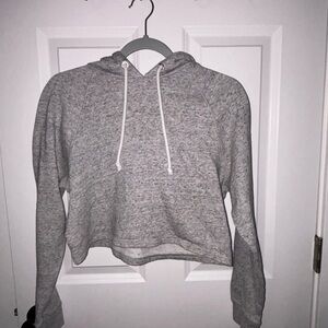 H&M Heather Gray Women's Cropped Hoodie